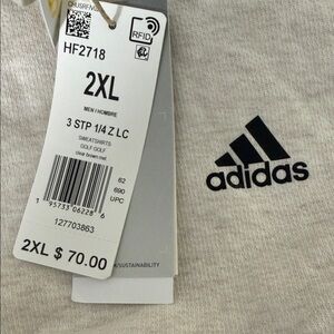 NWT Adidas Men's Club 1/4 Zip Sweatshirt - Clear Brown Melange - 2XL